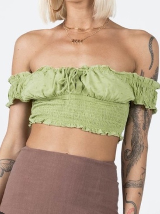 Princess Polly Tops - Princess Polly Asner Top Sage Green Size 4